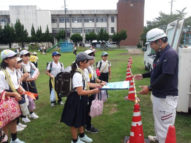 改修工事のお礼を伝えました。